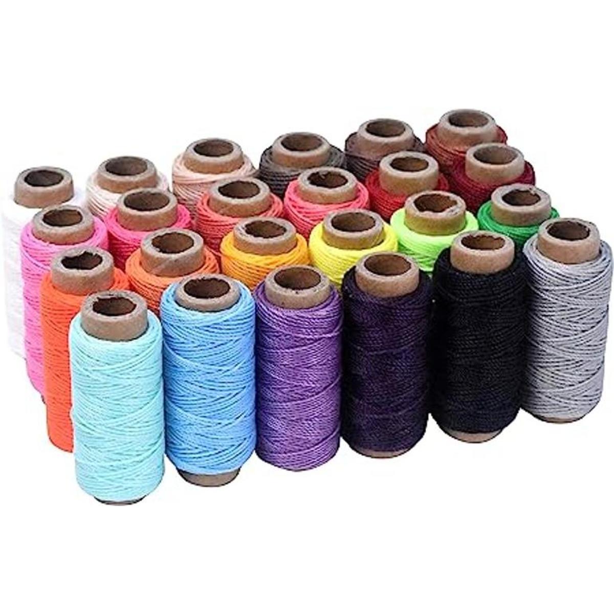 Mandala Crafts Hilo encerado redondo para costura de