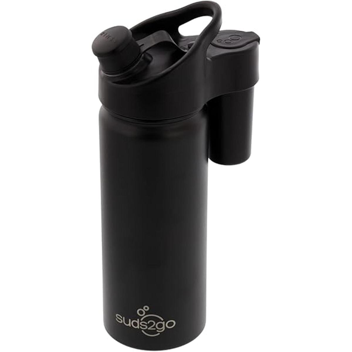 Suds2Go Botella de agua portátil de acero inoxidable y