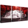 Cascada arte de pared lienzo de paisaje negro blanco y_1