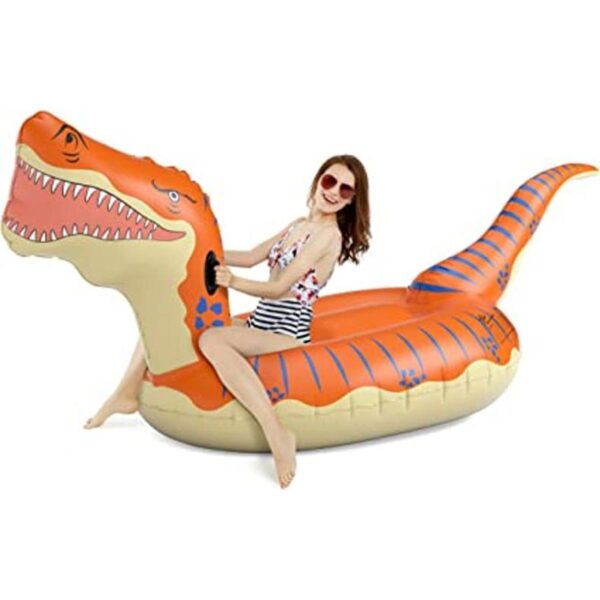 Jasonwell Flotador inflable de dinosaurio para niños y_1