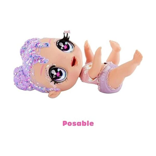 MGAS BABYZ Muñeca de bebé lila Wildboom con 3 cambios_2