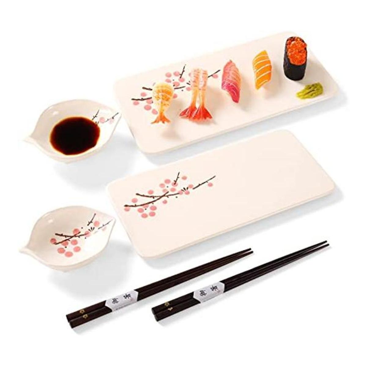 Juego de platos de sushi japonés platos de sushi de