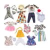 Ropa de muñeca hecha a mano 10 trajes diferentes para