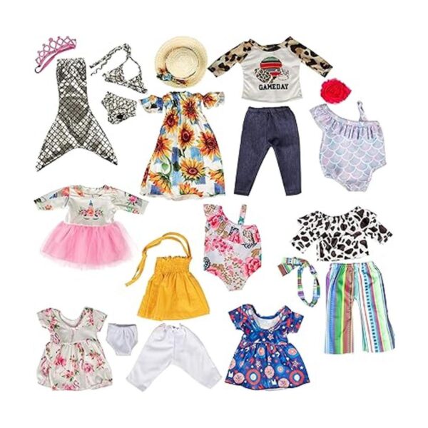 Ropa de muñeca hecha a mano 10 trajes diferentes para