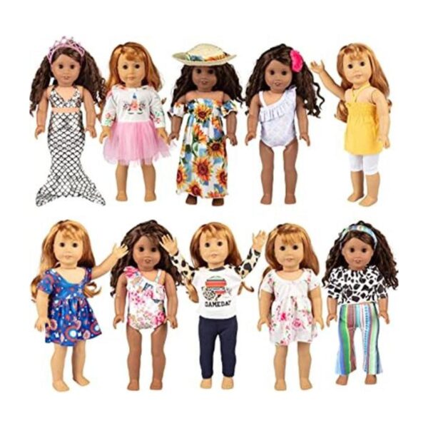 Ropa de muñeca hecha a mano 10 trajes diferentes para
