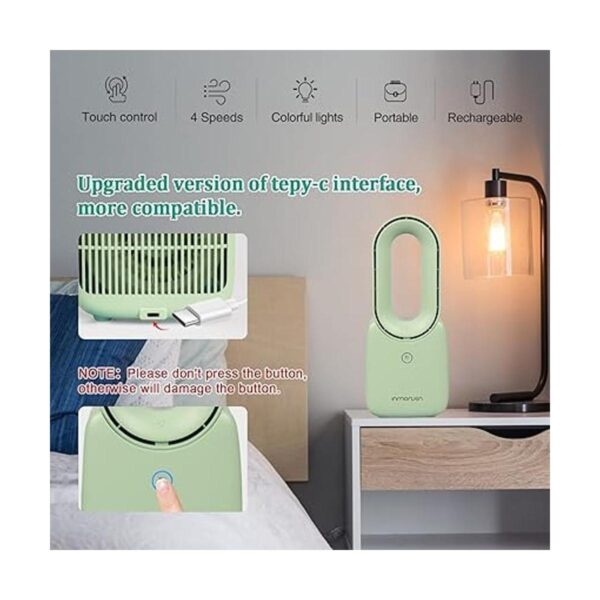 CONBOLA Ventilador LED sin aspas de 11.8 pulgadas_2