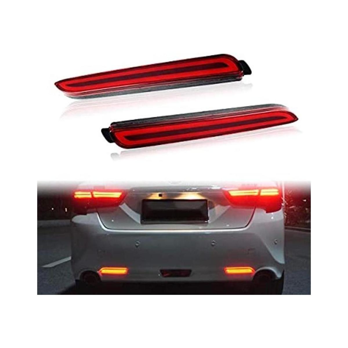 PGONE Reflectores LED rojos para parachoques trasero luz