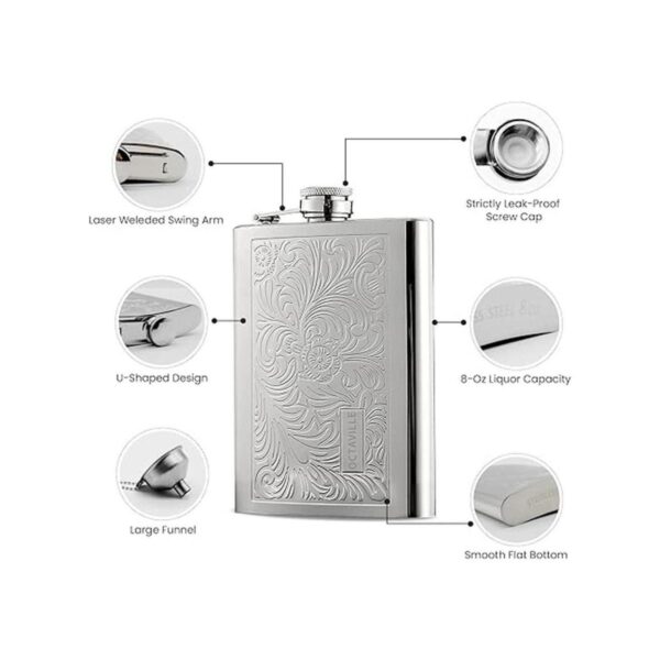 Octaville Frascos para licor para hombre frasco de cadera_2