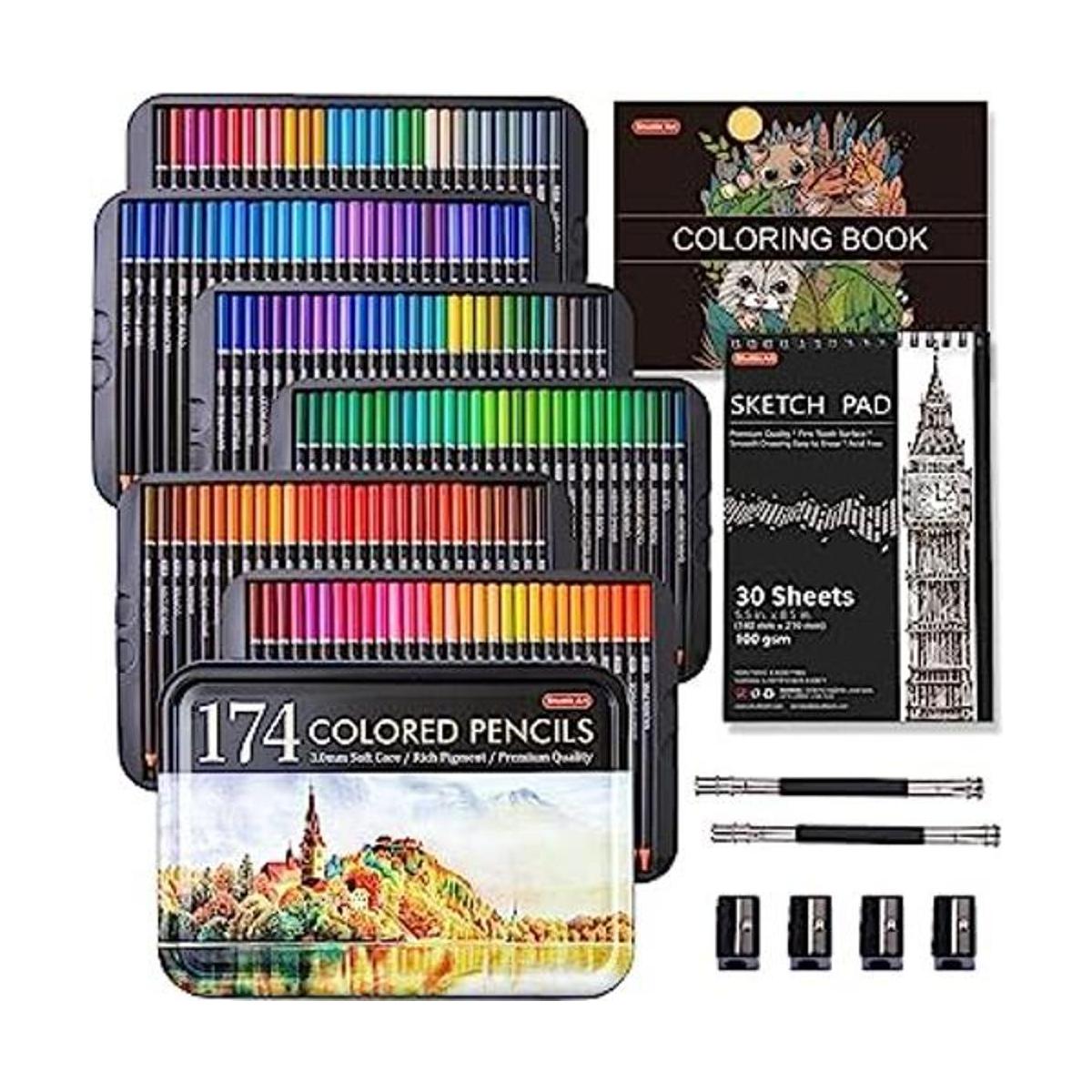 Lápices de colores profesionales de 174 colores juego de
