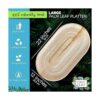 Chic Leaf Bandejas ovaladas desechables con hojas de