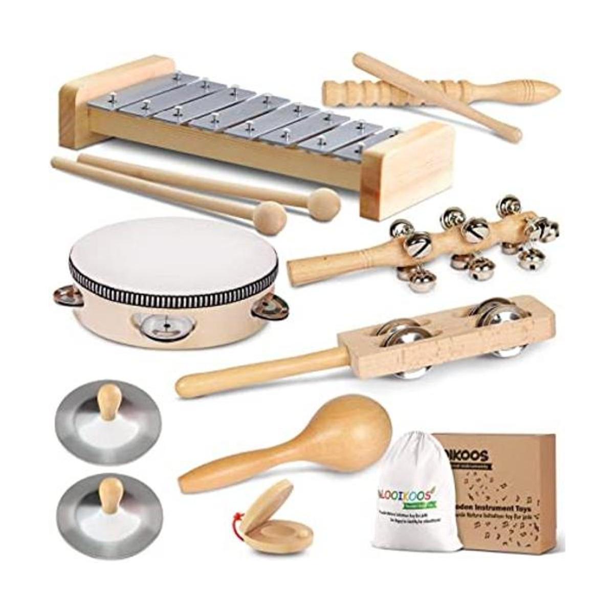 LOOIKOOS Instrumentos musicales para niños pequeños juego
