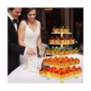 Jusalpha Soporte cuadrado para cupcakes de 5 niveles
