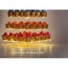 Jusalpha Soporte cuadrado para cupcakes de 5 niveles