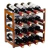 Homevany Estante de vino de bambú 4 niveles soporte para_1