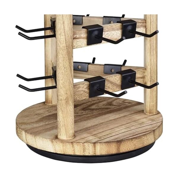 Ikee Design Torre de joyería giratoria de madera de 30_6