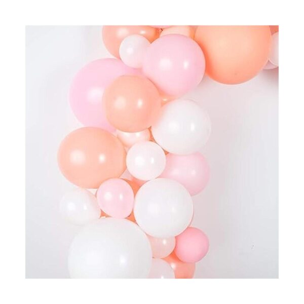 Kit de guirnalda de globos rosa blanco rubor globos