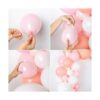 Kit de guirnalda de globos rosa blanco rubor globos