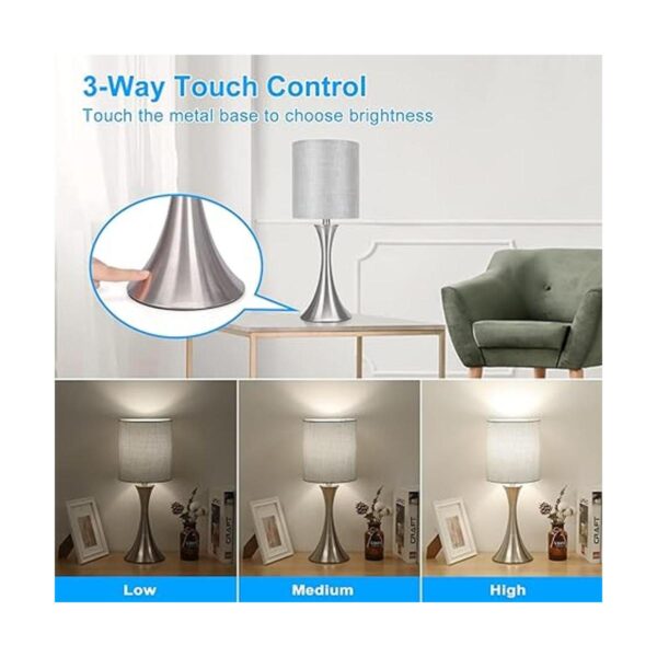 Lámpara de mesa con control táctil de 3 vías lámpara de_2