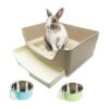 PINVNBY Rabbit Corner Litter Box with Drawer Small Animal_1