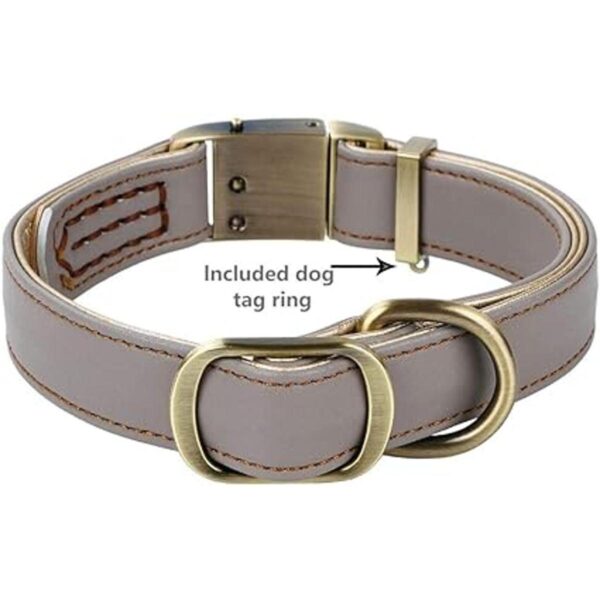 CHEDE Collar básico clásico de piel acolchada para_2