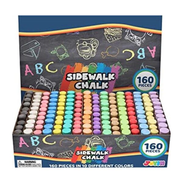 Juego de 160 tizas lavables para acera no tóxicas para_1