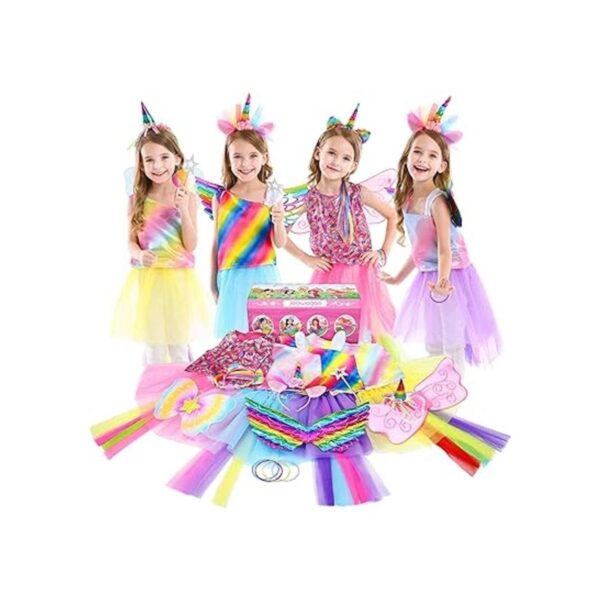 Jeowoqao Juego de traje de princesa para niñas 19 piezas_2