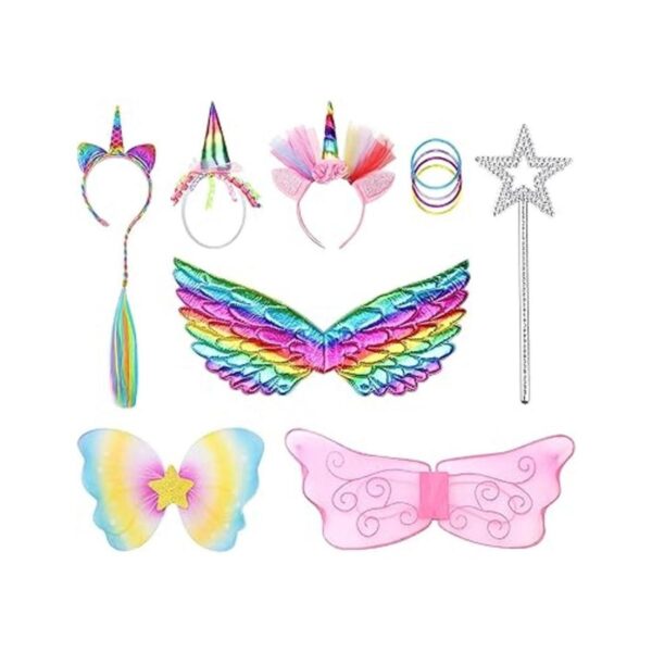 Jeowoqao Juego de traje de princesa para niñas 19 piezas_3