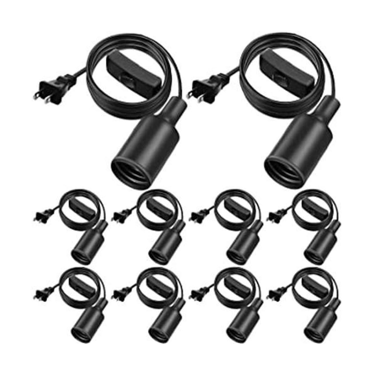 Paquete de 10 cables de luz colgantes con interruptor de