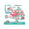 Juego de juguetes de coche portador 5 en 1 con luces y