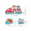 Juego de juguetes de coche portador 5 en 1 con luces y