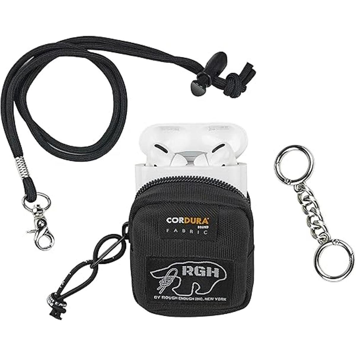 Rough Enough Funda para auriculares RGH con llavero de