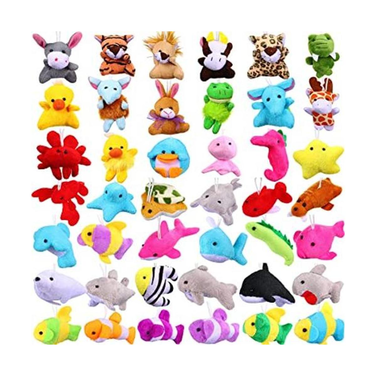 Juego de 42 juguetes de animales de peluche lindo llavero