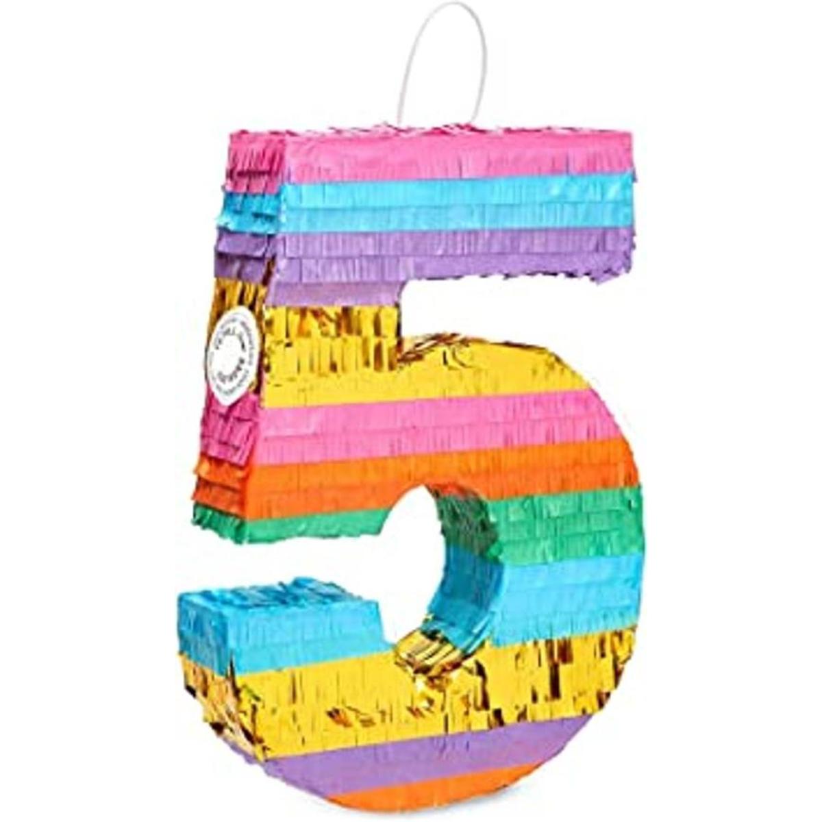 Pinata Arco iris para fiesta de cumpleaños infantil