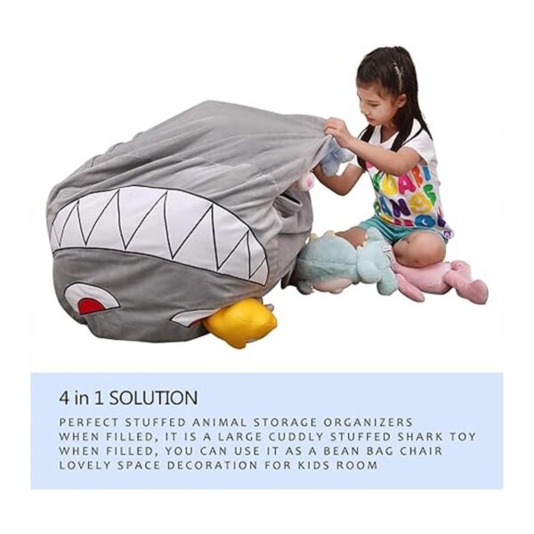 Bolsa de almacenamiento de juguetes de peluche de tiburón_6