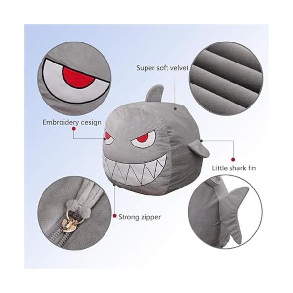 Bolsa de almacenamiento de juguetes de peluche de tiburón_5