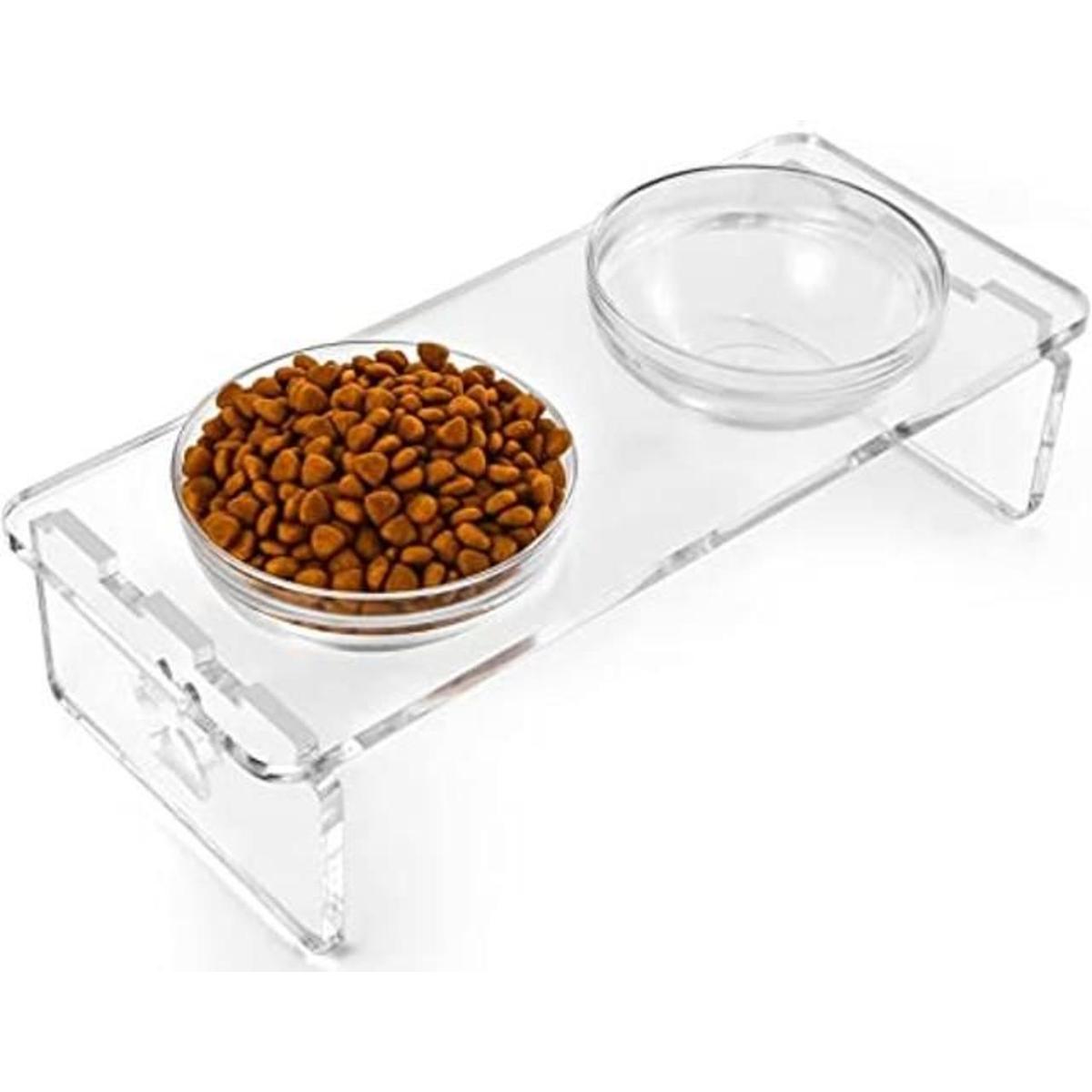 Juego elevado de cuencos para perros y gatos Soporte