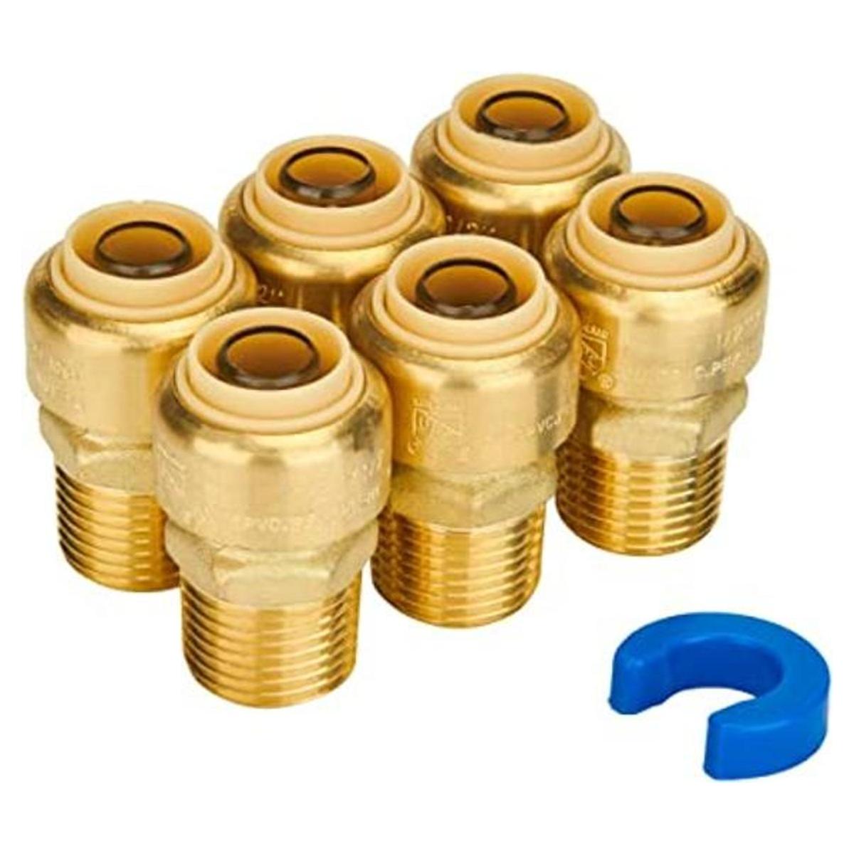 SUNGATOR Paquete de 6 adaptadores macho de 12 pulgadas