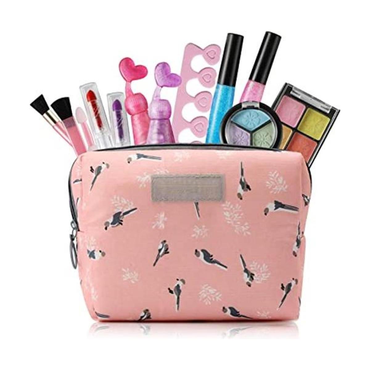 Kit de maquillaje para niñas con bolsa de cosméticos