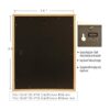 KAOIKO Marco de 16 x 20 pulgadas madera maciza blanca con
