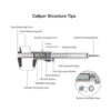 Calibrador digital herramienta de medición de calibrador_6