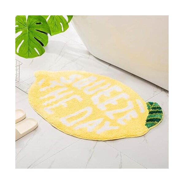 Ukeler Alfombra de baño suave de limón amarillo para_2