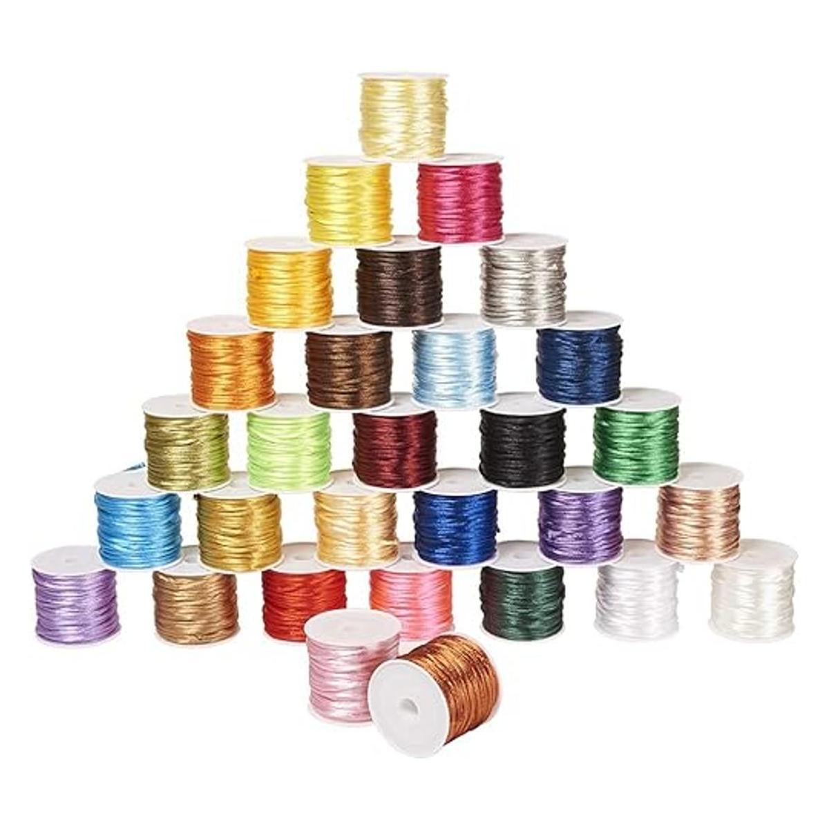 PH PandaHall Cordón de nailon satinado de 30 colores