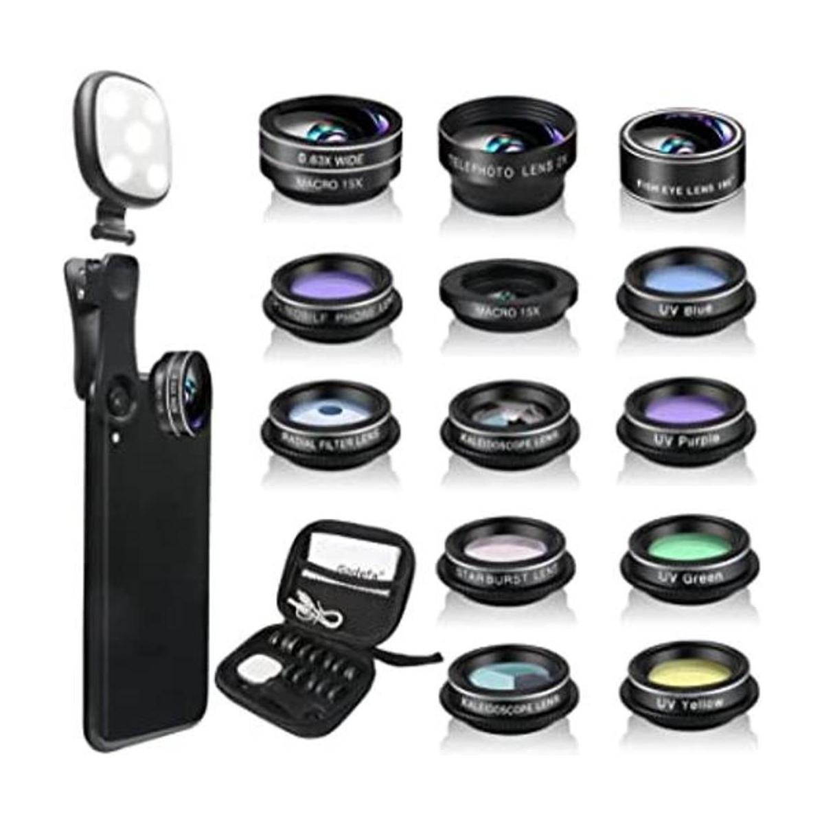 Godefa Kit de lente de cámara de teléfono lentes 14 en 1