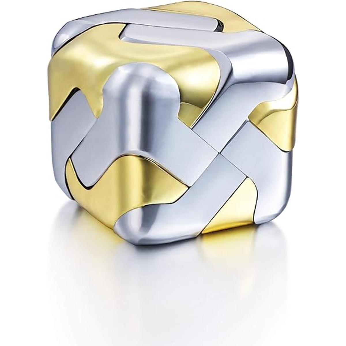 Rompecabezas de metal con cubo 3D para cerebro