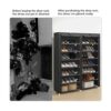JIUYOTREE Zapatero de 7 niveles con funda a prueba de