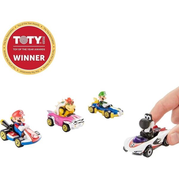 Hot Wheels Mario Kart Paquete de 4 personajes y karts en_2