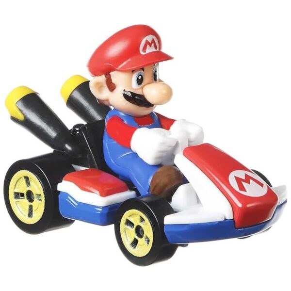 Hot Wheels Mario Kart Paquete de 4 personajes y karts en_6