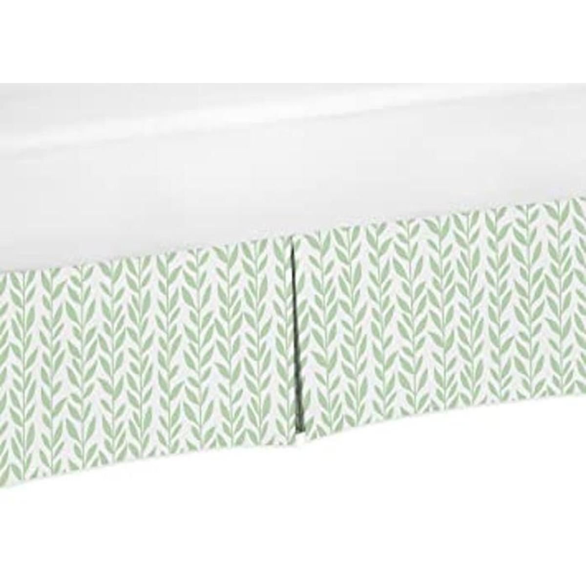Sweet Jojo Designs Falda plisada para cuna color verde y