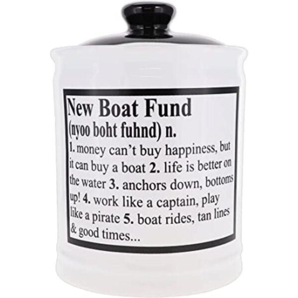 Cottage Creek New Boat Fund Alcancía tarro de dulces para