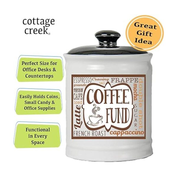 Cottage Creek Coffee Fund Alcancía tarro de caramelo